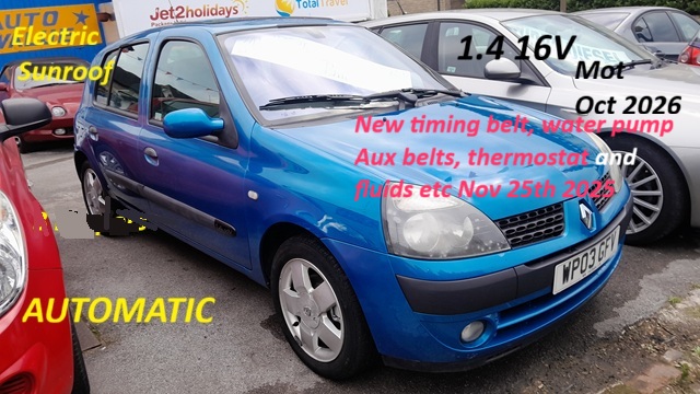 Renault-Clio 1.4 16V 5 door -AUTOMATIC New T belt kit.